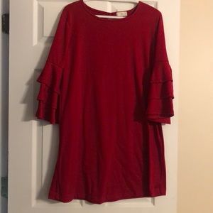 Simply Southern Red Bell Sleeve Dress XL